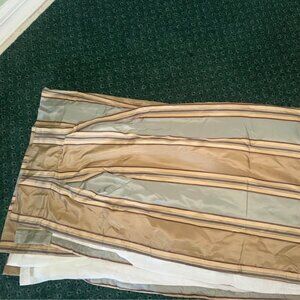 NEW LINEN & THINGS 26W x 108L Multicolor Stripes LINED Drapes. Set of 2